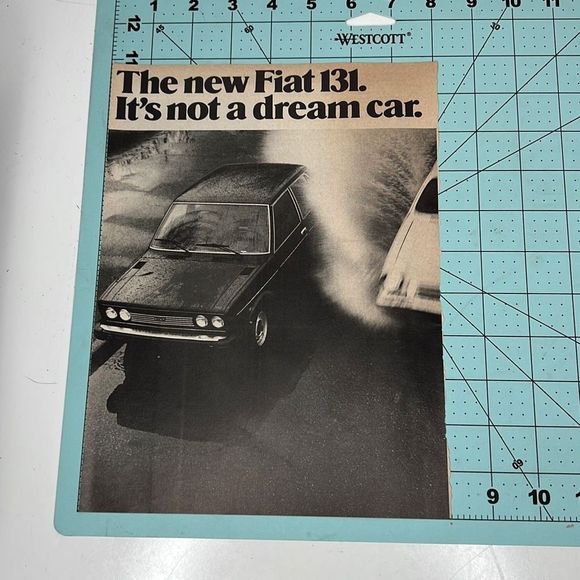 Fiat 131 1975 Vintage Original Print Ad Advertisement - Picture 1 of 1
